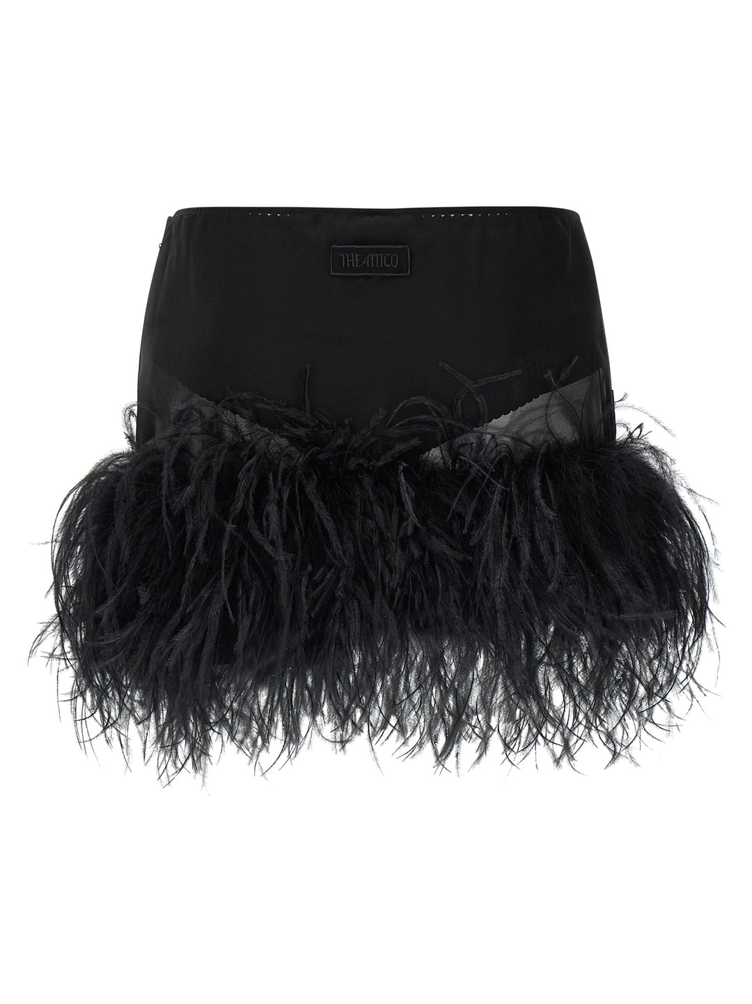 The Attico Feather Skirt Gonne - Nero | 2c09ecb7b52995f263a892b9d40748521a54e387