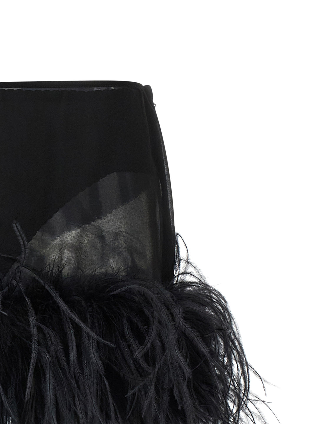 The Attico Feather Skirt Gonne - Nero | 7cb3e23287e1f42f6c897ccd94076c4f514f3e0a