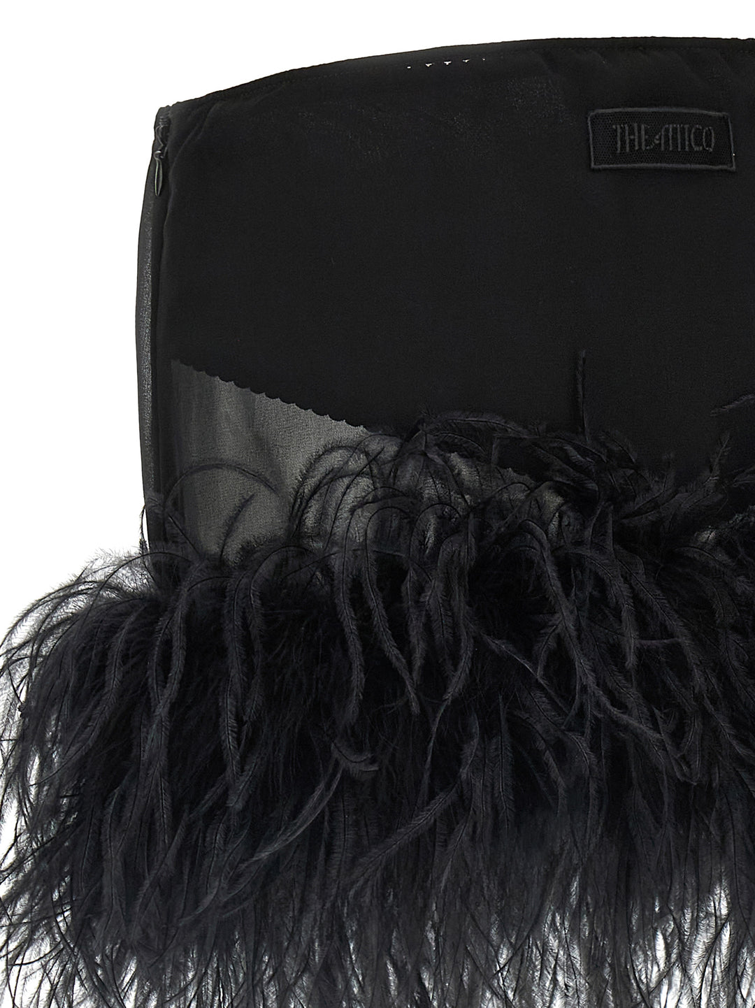The Attico Feather Skirt Gonne - Nero | 1ada2ec0c56bd79a45376b32ea7eeabd3e9c095c