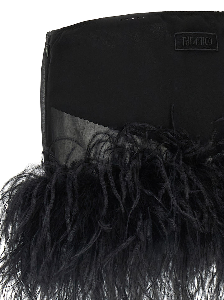 The Attico Feather Skirt Gonne - Nero | 1ada2ec0c56bd79a45376b32ea7eeabd3e9c095c