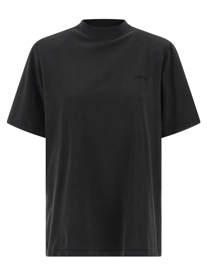 The Attico Padded Shoulder T shirt - Nero | 5185ec7e6decc0daed89054eae159166377f26fb