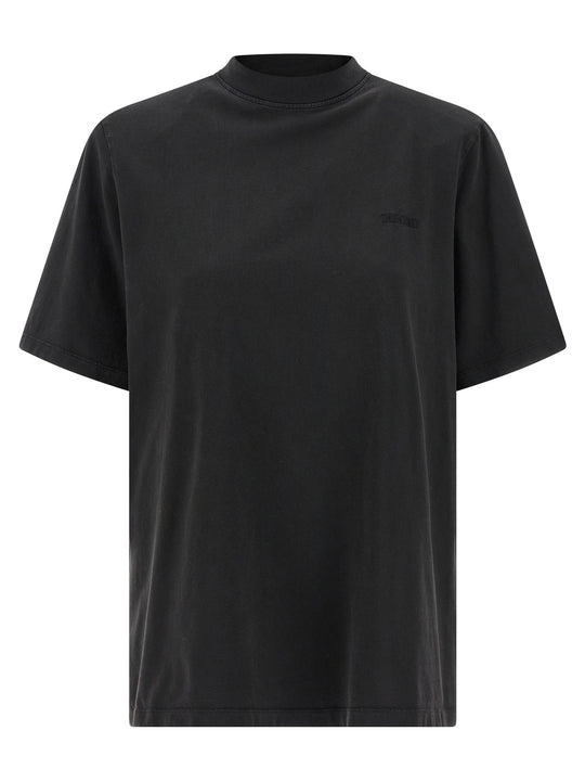 Padded Shoulder T Shirt Nero