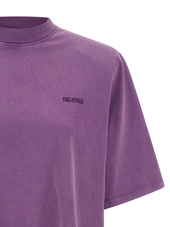 The Attico Padded Shoulder T shirt - Viola | 6a67954d7ec551763fa24ae084b1b665047087f1