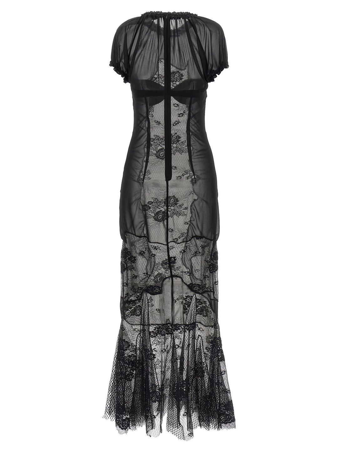 The Attico Lace Tulle Dress Abiti - Nero | a5c57591d280cd52b6b3316c917a04c1a04c6bb2