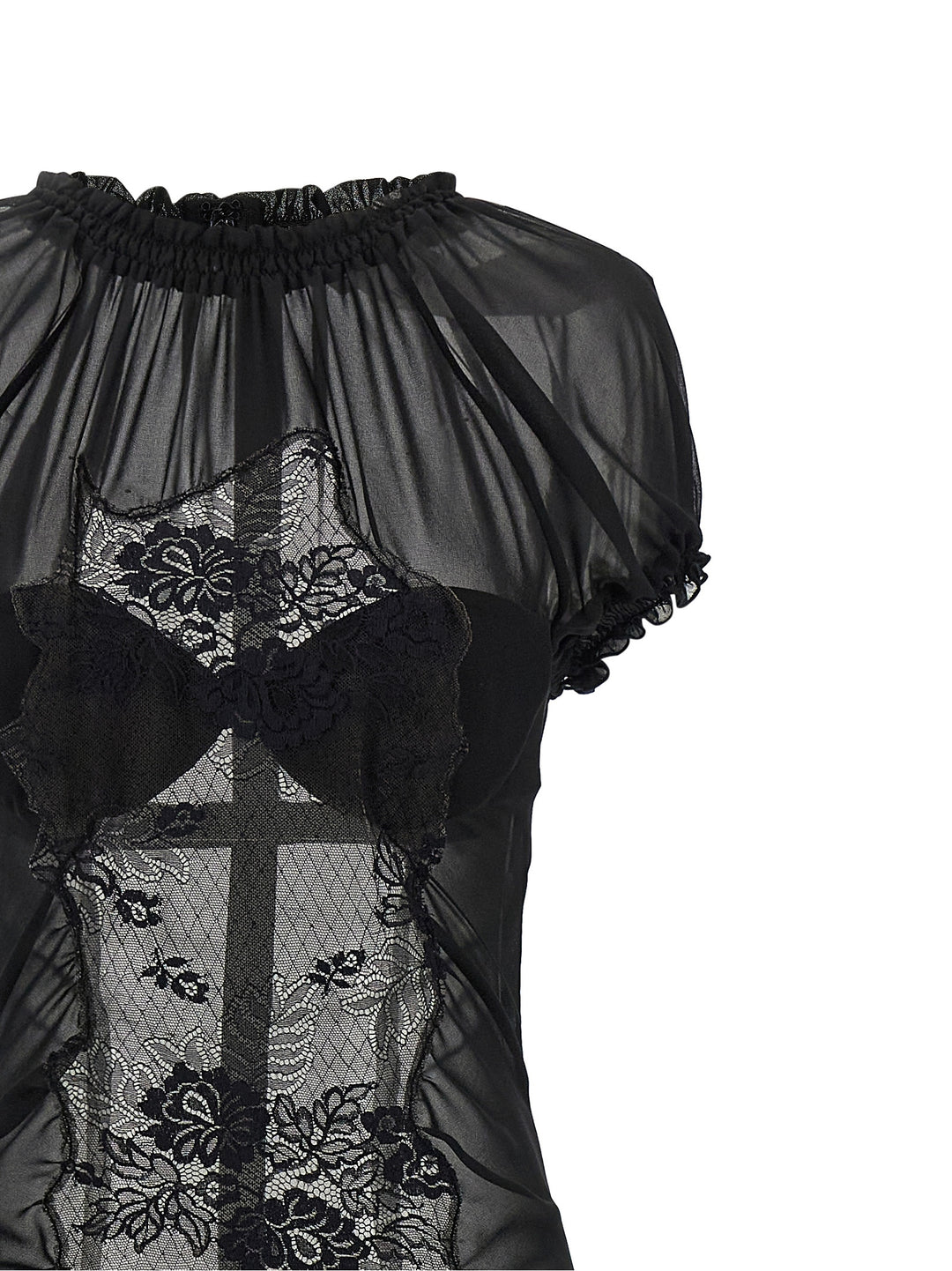 The Attico Lace Tulle Dress Abiti - Nero | 81523dffb531e24a4b2070e11132546c6e71985d