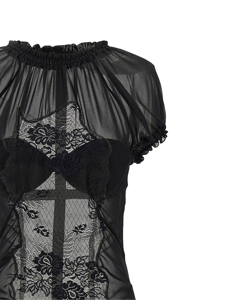 The Attico Lace Tulle Dress Abiti - Nero | 81523dffb531e24a4b2070e11132546c6e71985d