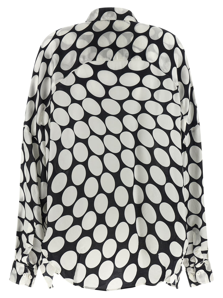 Dries Van Noten  Casia Camicie - Bianco/Nero | e0cd215ad16bb27e512c5aa81abf4e714376749e