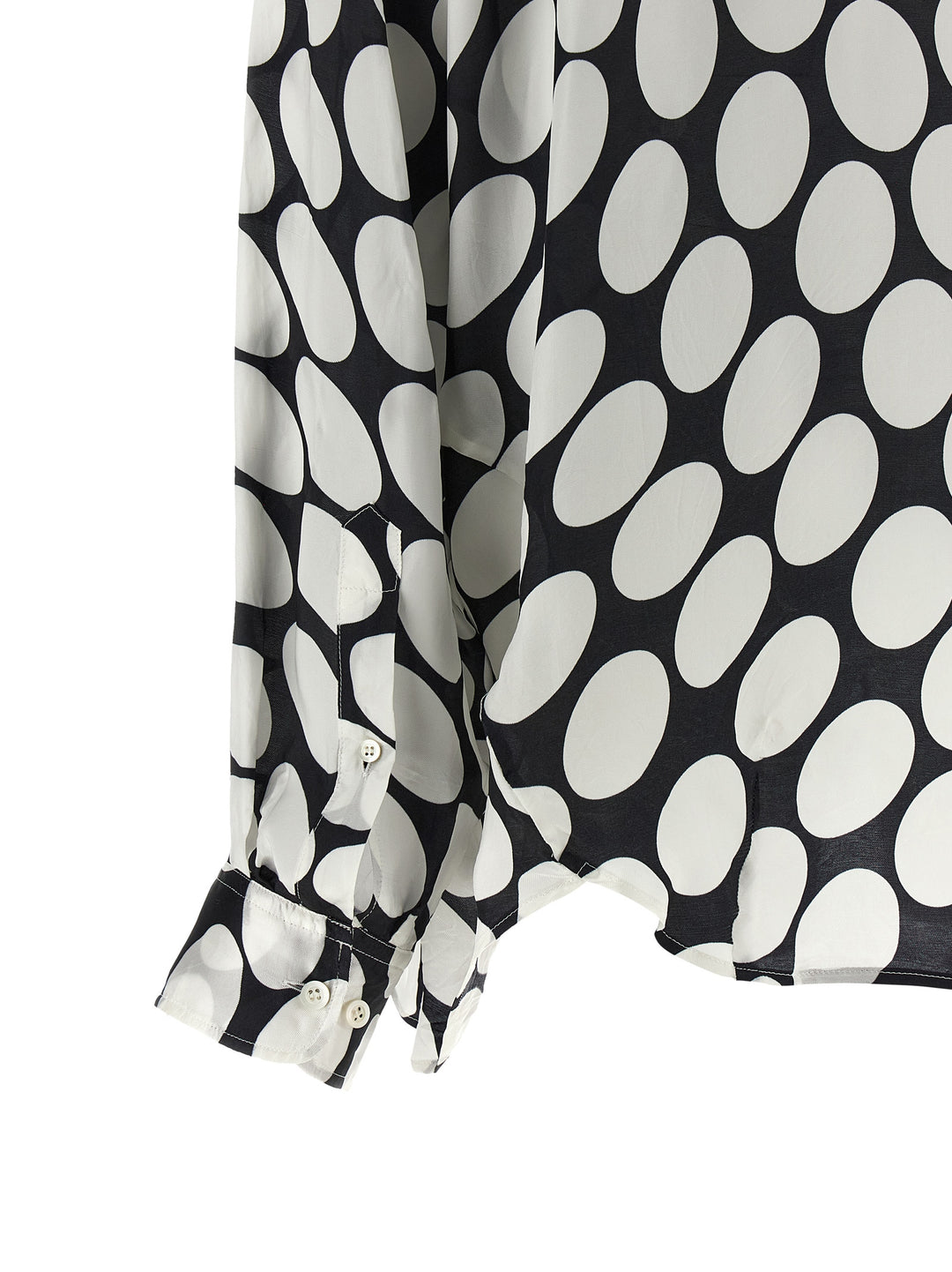 Dries Van Noten  Casia Camicie - Bianco/Nero | 062a6e9efd8ddaf7678d1b2462888a9cc4d7fe2a