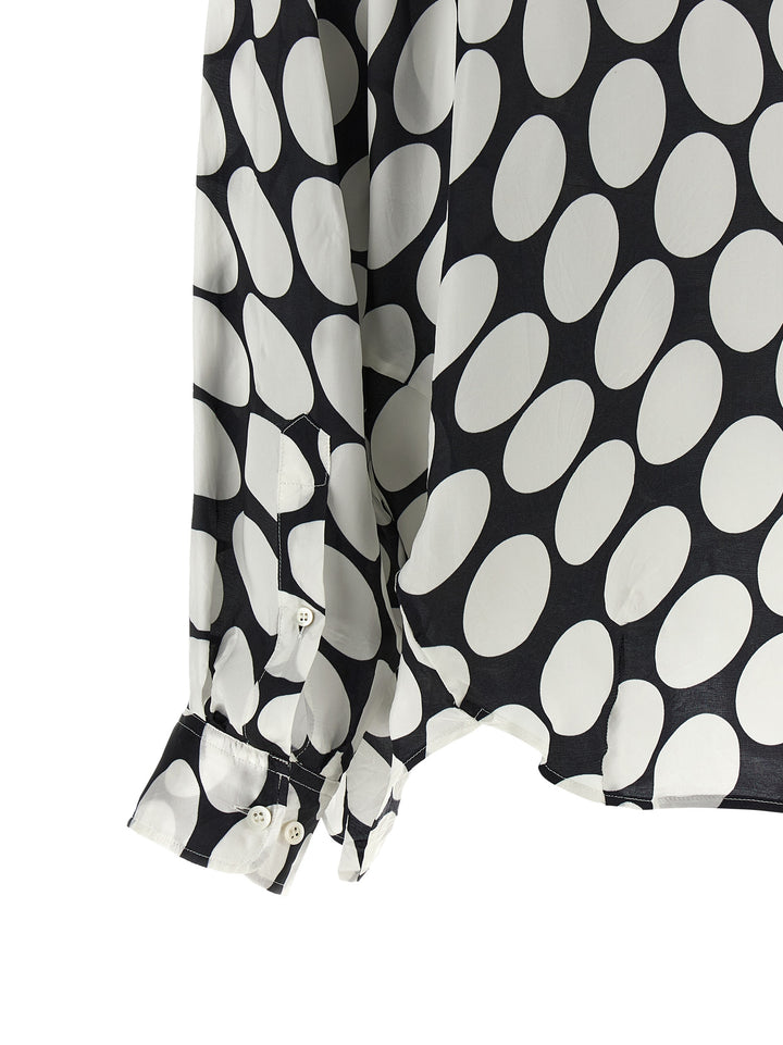 Dries Van Noten  Casia Camicie - Bianco/Nero | 062a6e9efd8ddaf7678d1b2462888a9cc4d7fe2a