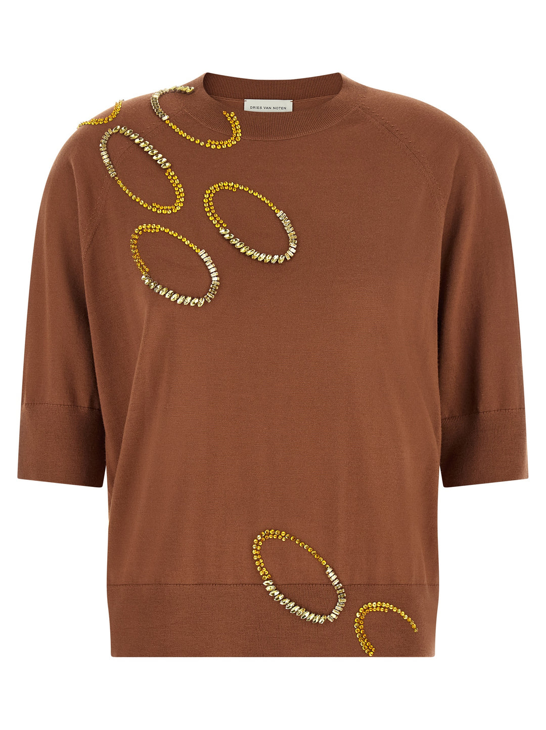 Dries Van Noten  Tuan Maglioni - Marrone | 5146f7600e3e5ba03377741fe612253bf3337a09