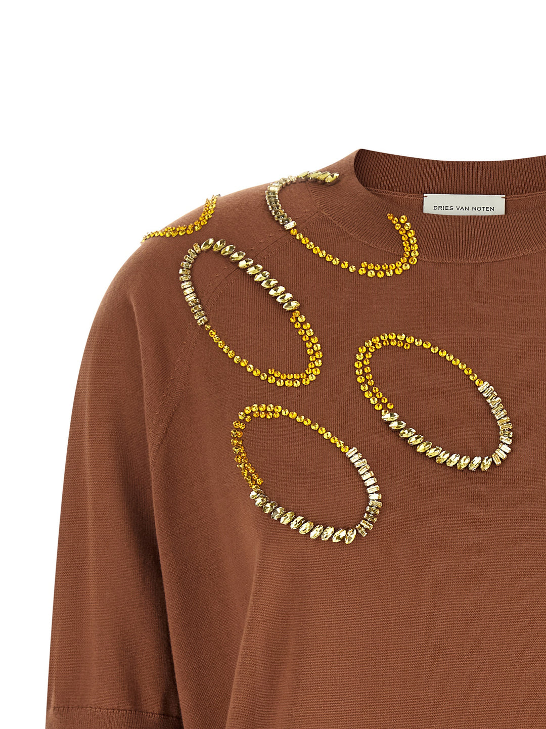 Dries Van Noten  Tuan Maglioni - Marrone | b7d5548228ad050fe3be80bb369cbc04ce389edf
