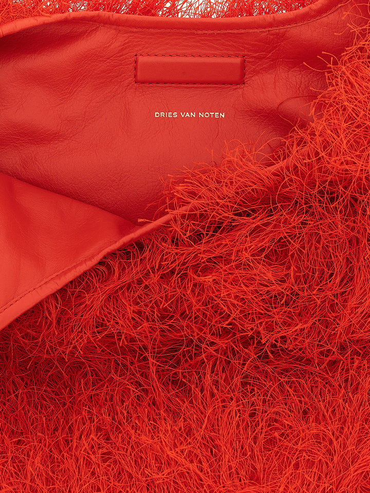 Dries Van Noten  Fringed Tote - Rosso | 9de3736a0faae5a09e20f52ae595c474e0fc338b