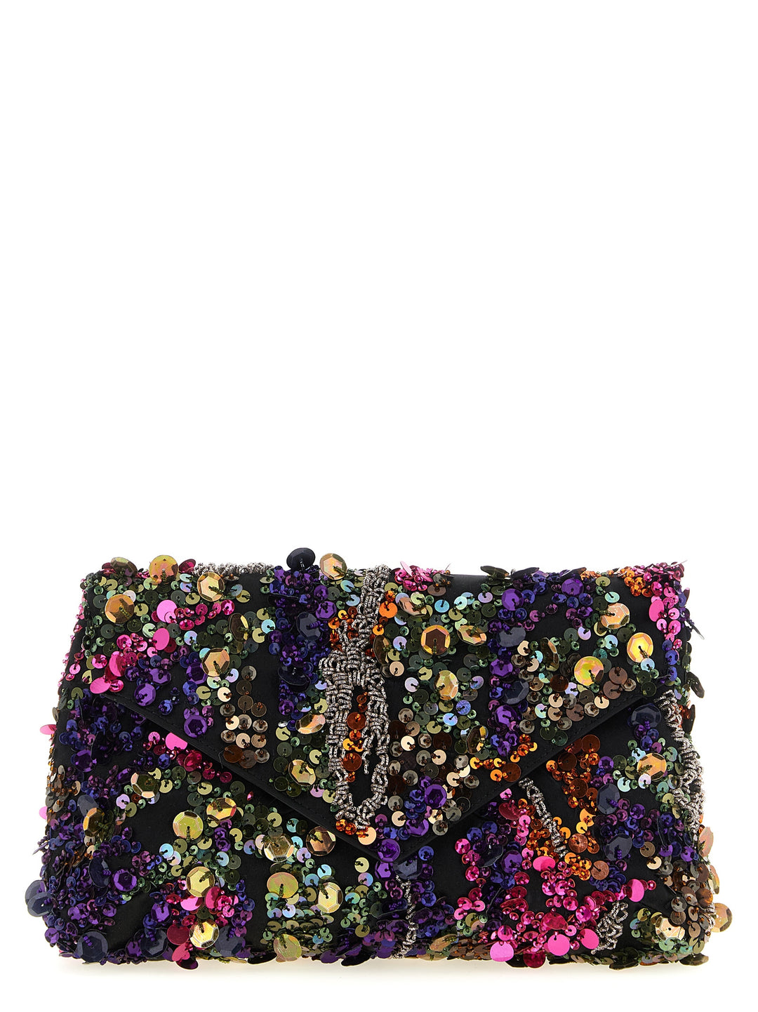 Dries Van Noten  Embellished Envelope Clutch - Multicolor | 13f7ab2483b6adc0fc9f0cf3af1a79dd52a8929e