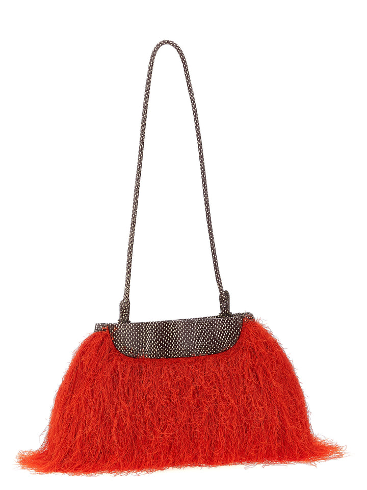 Dries Van Noten  Fringed Clutch - Rosso | 2154181f1ec3bdac7d429b48e51eb95ec7cfde4d