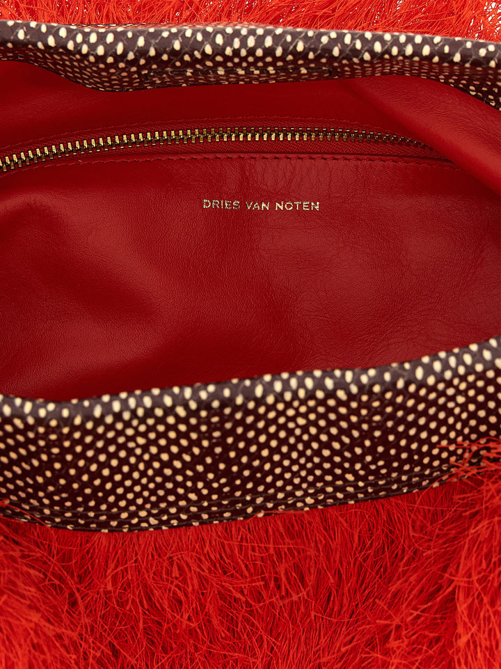 Dries Van Noten  Fringed Clutch - Rosso | a472c7210499df8b95a78c45aaff17b4362a5a20