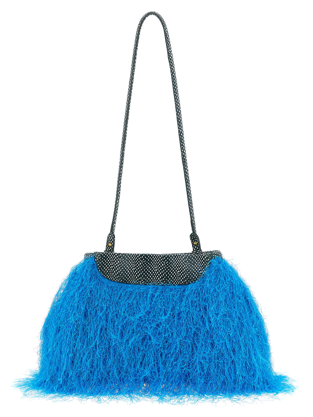 Dries Van Noten  Fringed Clutch - Celeste | 2f4289a8856d8be6577534758be0884d8d8b0530