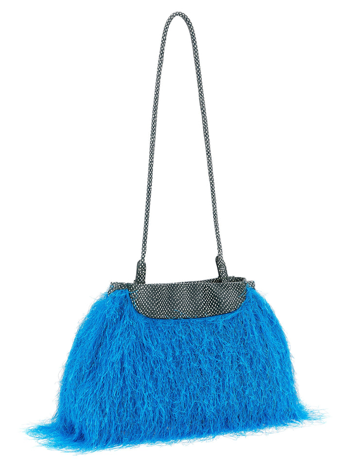 Dries Van Noten  Fringed Clutch - Celeste | 973161141afc191093167a127832fb7abf2af29b