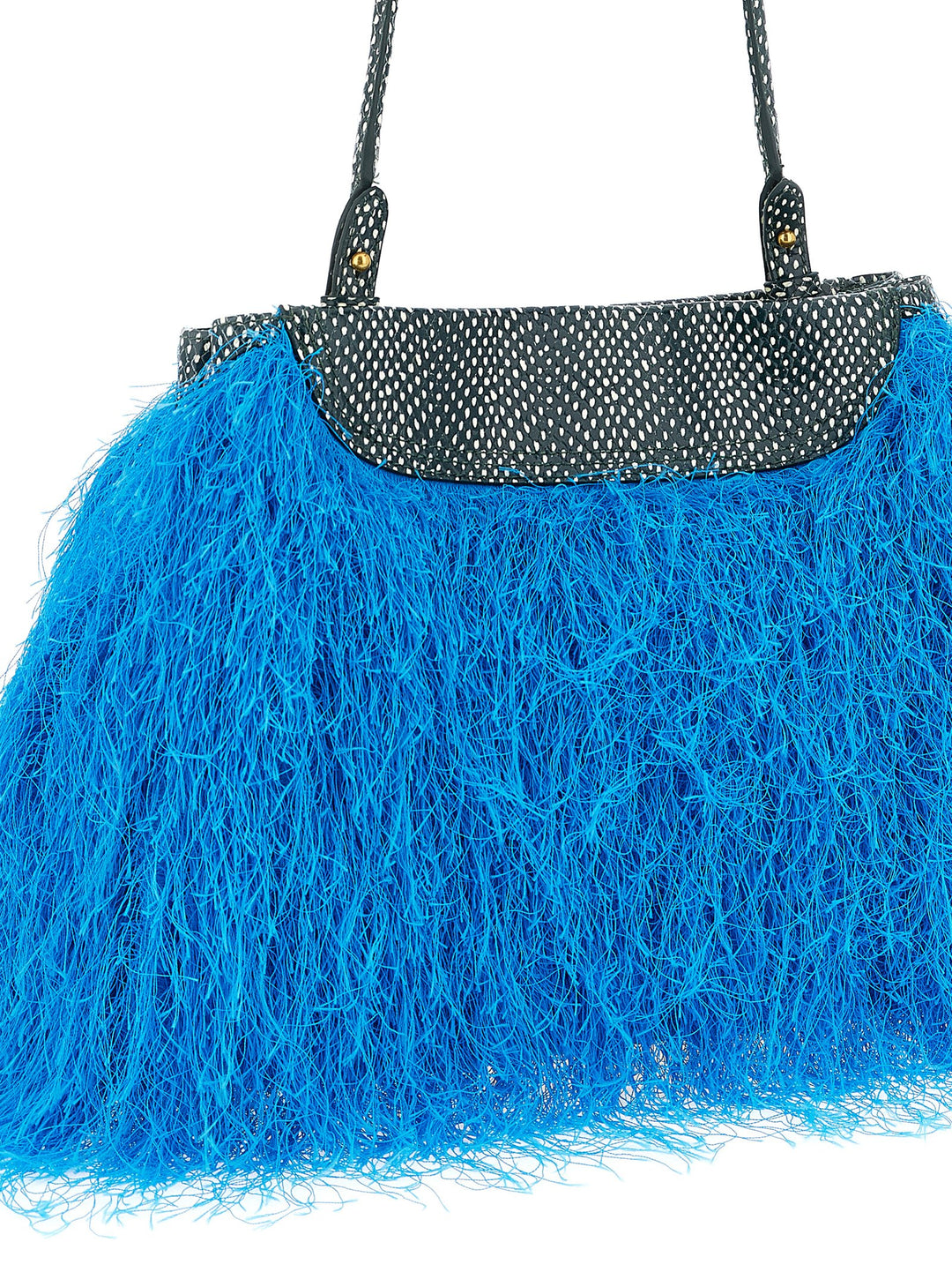Dries Van Noten  Fringed Clutch - Celeste | 632f2607889f13ce7ea3ba53300df1dcf5b7012d