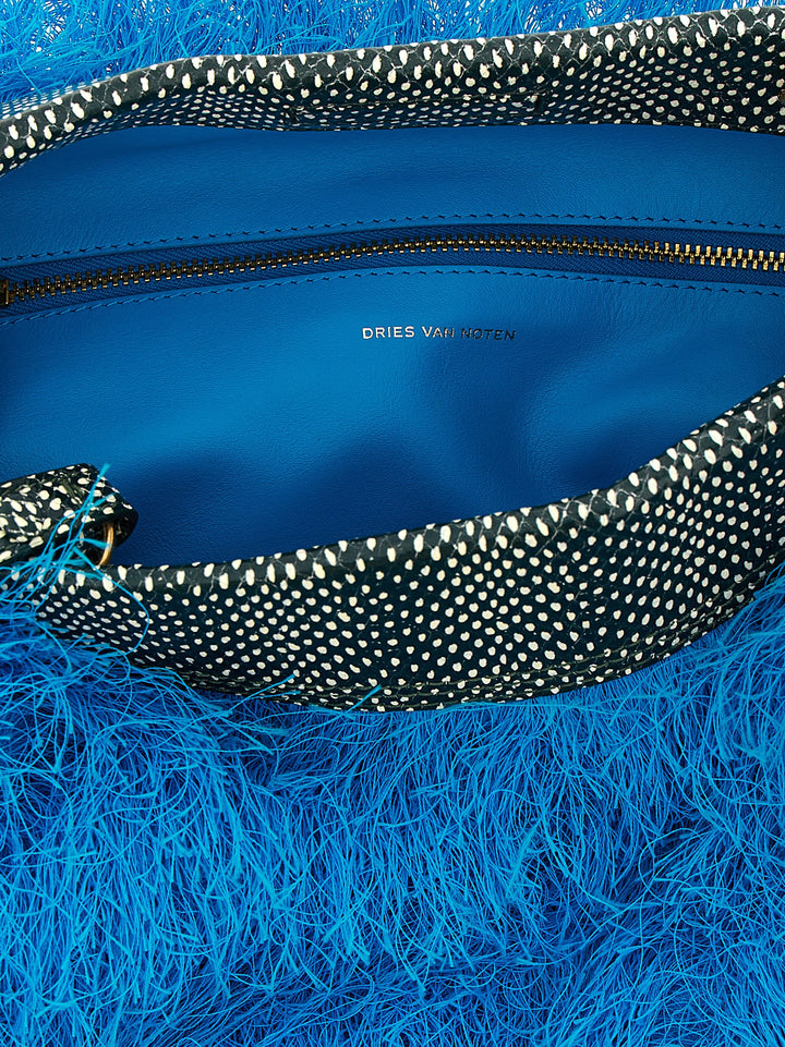 Dries Van Noten  Fringed Clutch - Celeste | c3b35c141e44f1107c87bd2cbbc85f58235b58d4