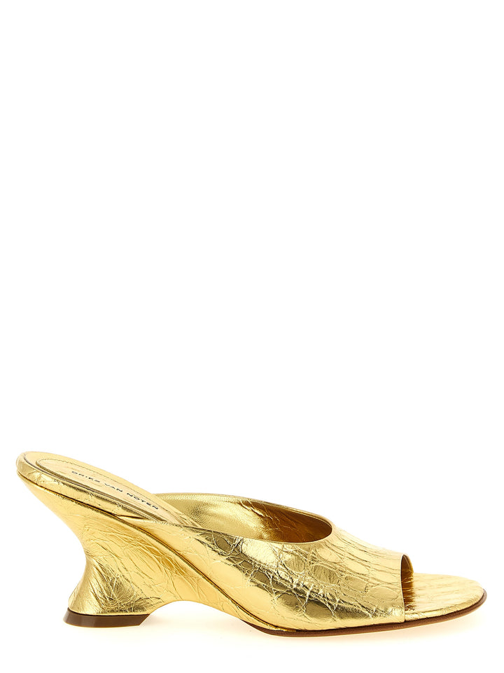 Dries Van Noten  Curved Wedge Mules Zeppe - Oro | 6bd41ae744470c5c3e387d96bfe555c05bc24b48