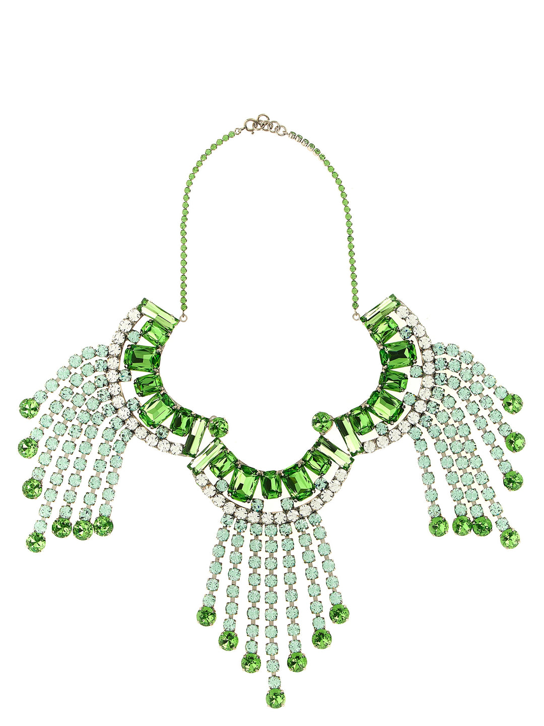 Dries Van Noten  Maxi Necklace With Rhinestones Gioielli - Verde | f6db76cf530a268efa4014d2786eb97456cb3465