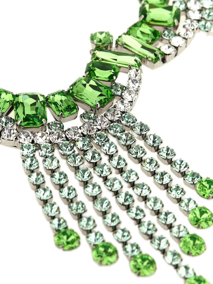 Dries Van Noten  Maxi Necklace With Rhinestones Gioielli - Verde | bda936af5aa70433db3e70a85ed74a1663fab6bc