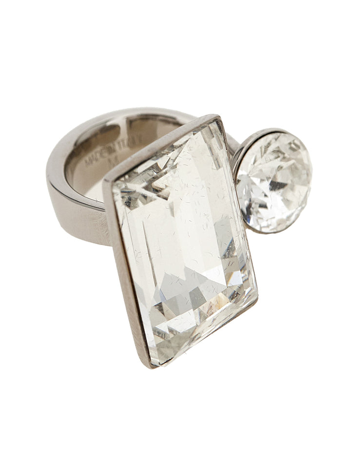 Dries Van Noten  Open Ring With Crystals Gioielli - Silver | 7c67a9ba8dbf869dc000856207f465017dc7b28e