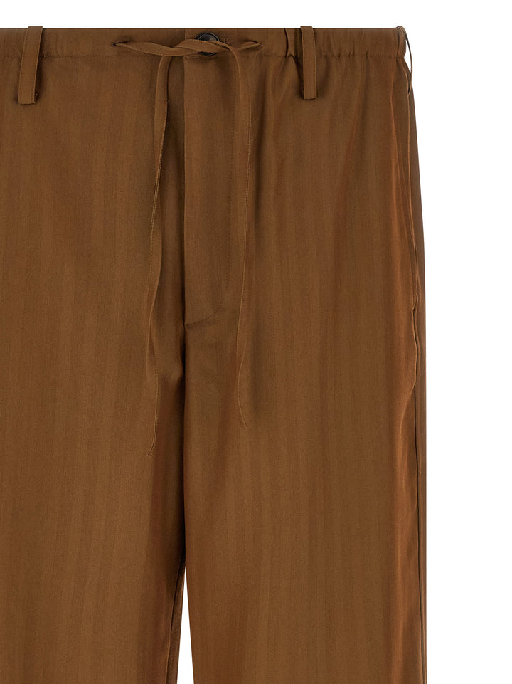 Dries Van Noten  Penny Long Pantaloni - Marrone | 0638d114271230855927943f28fa1b06fe76ef88