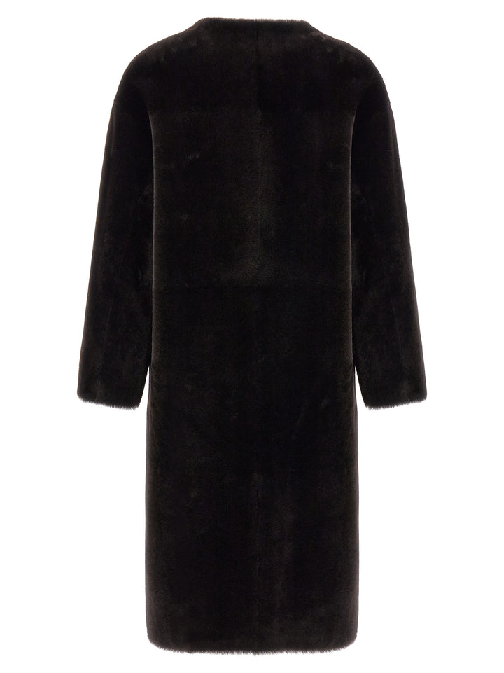 Blancha Long  Coat Pellicce - Marrone | 67f3baa1974d4e84fd87485842f2750b880c0016