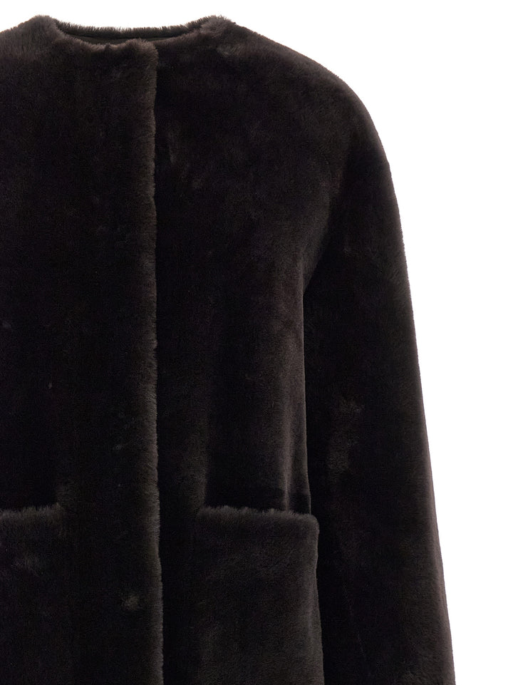 Blancha Long  Coat Pellicce - Marrone | ec040d91ccdce1e0a48323d346ffb5d320173e25