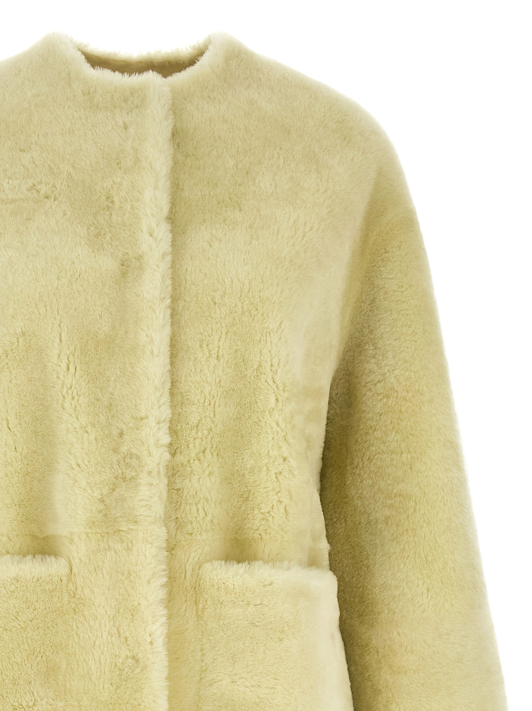 Blancha Long  Coat Pellicce - Verde | 6584bb3995787ac74cf0a4bc43cf42a97244f3a1