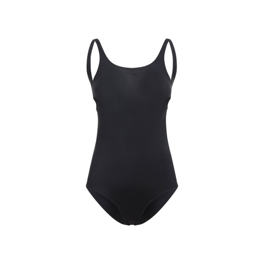 Black Cut-Out Polyamide One-Piece