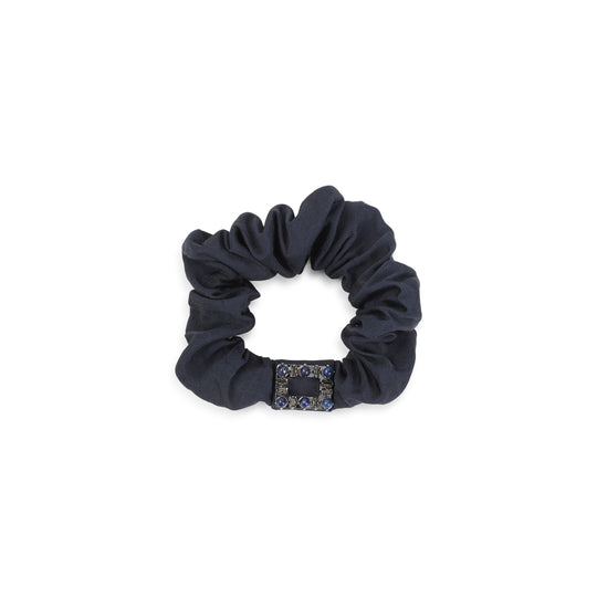 Blue Tres Vivier Stone Cotton Scrunchie