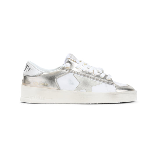 Platinum Cow Leather Stardan Sneakers