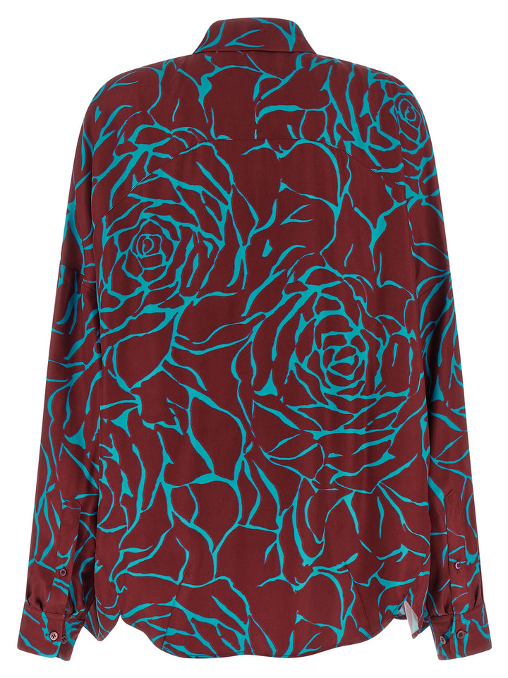 Dries Van Noten  Casia Camicie - Bordeaux | fb605be7f40255d90811545e50a0d64eecb8860e
