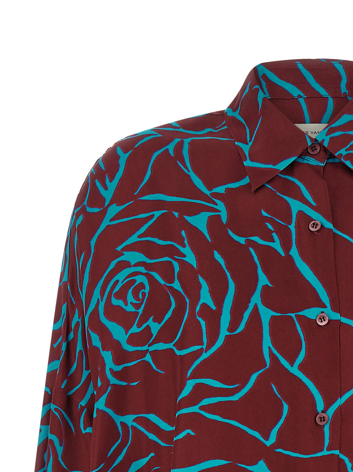 Dries Van Noten  Casia Camicie - Bordeaux | 1c52a2ce928cab9dd5a5fbd1d84063fc695ad922