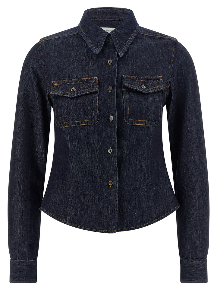 Dries Van Noten  Cellie Den Camicie - Blu | dabd801bc4b5450a58053117f80eb879a5d2dbdc