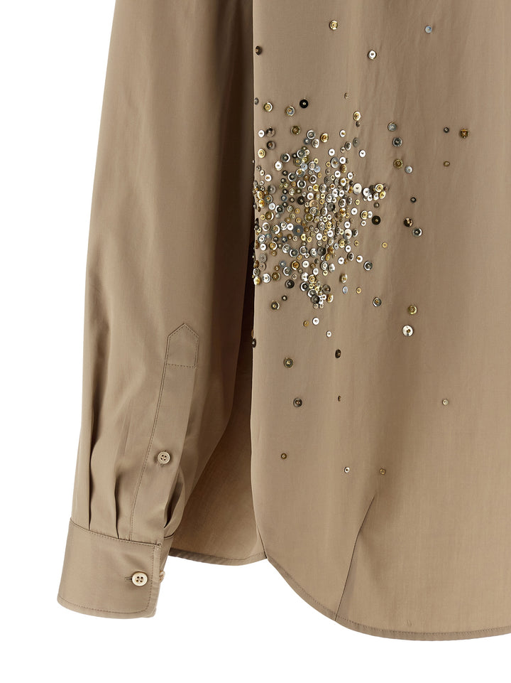 Dries Van Noten  Casia Camicie - Beige | cadbeb99e61bad2cf8db450d9212d4e052fb288f