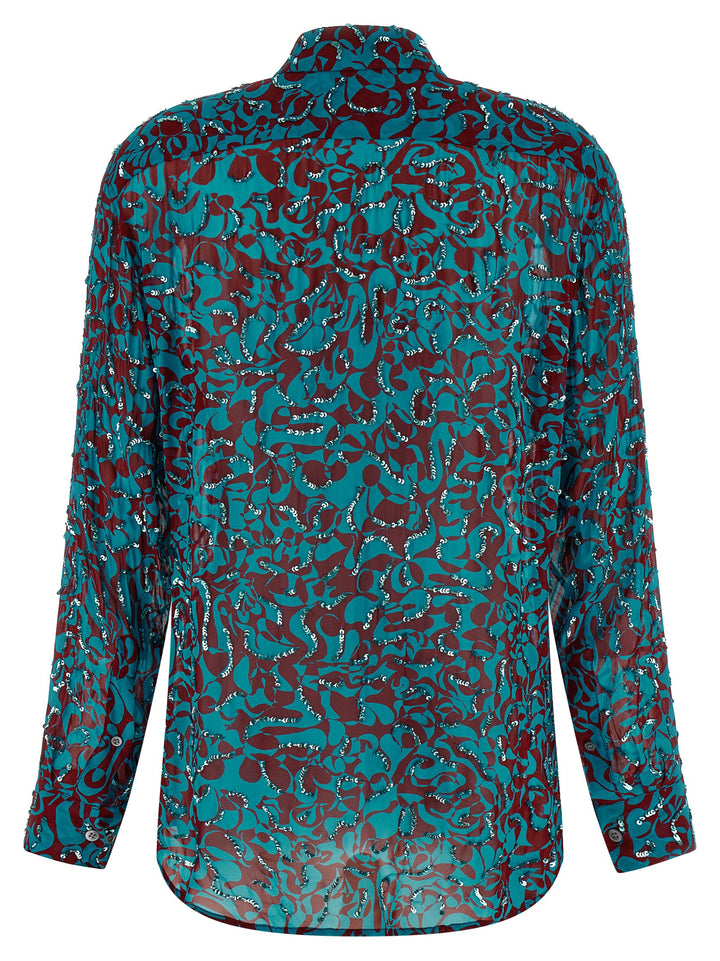 Dries Van Noten  Clavelly Camicie - Celeste | c1320a80faf74188a576352f93311d4ab002eb69