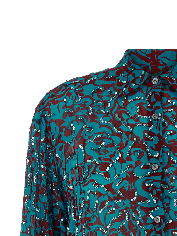 Dries Van Noten  Clavelly Camicie - Celeste | b2310a8073fe3c68227a797c293d596be623dc8d