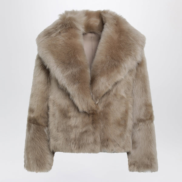 Short Hazelnut Fur Jacket