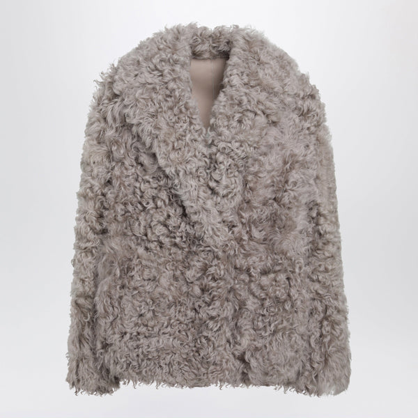 Short Taupe Fur Jacket
