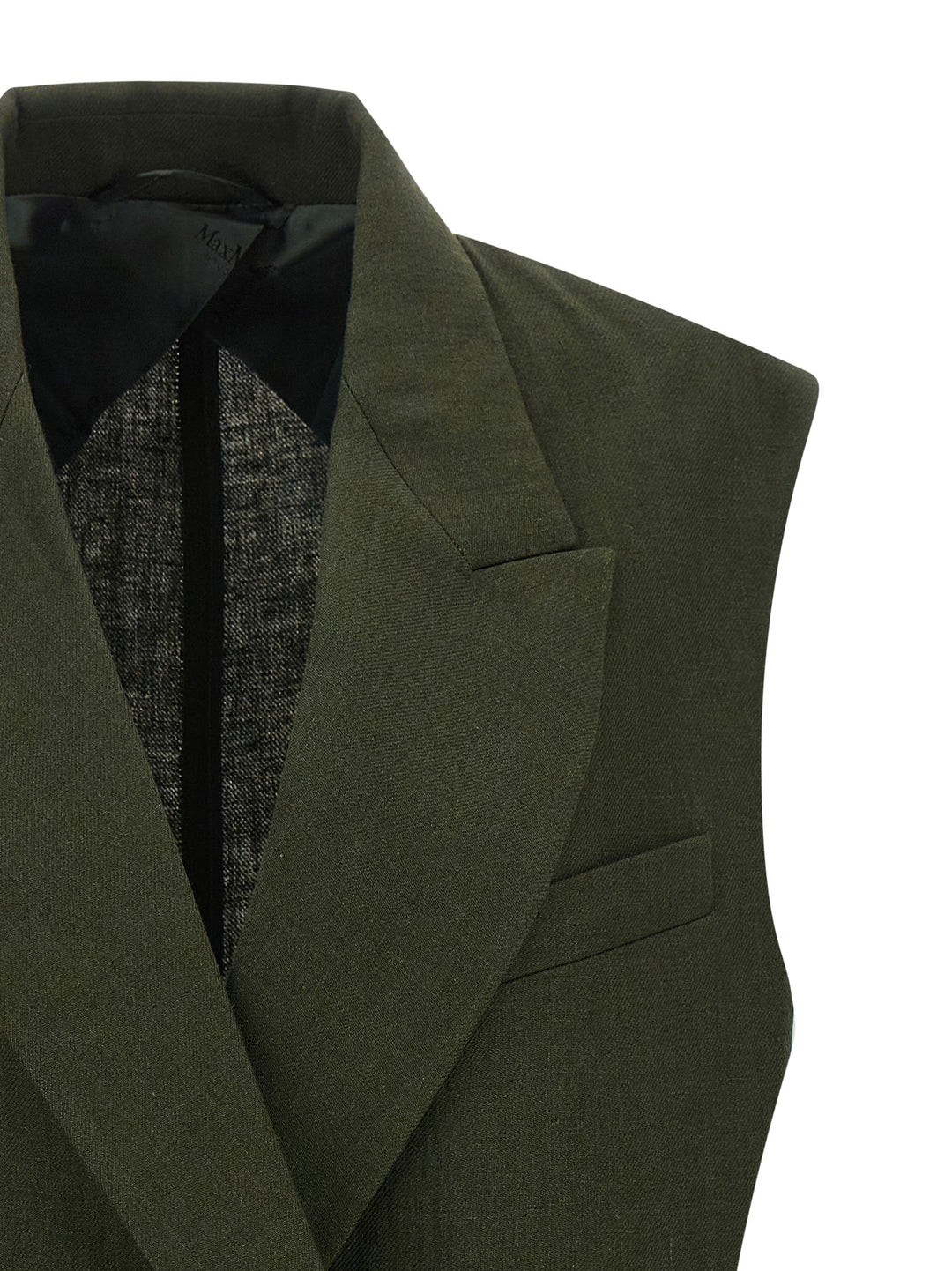 Max Mara Studio Mstaia Gilet - Verde | 0d999b6349597a80b9ddf3217fdf8437a49794fd