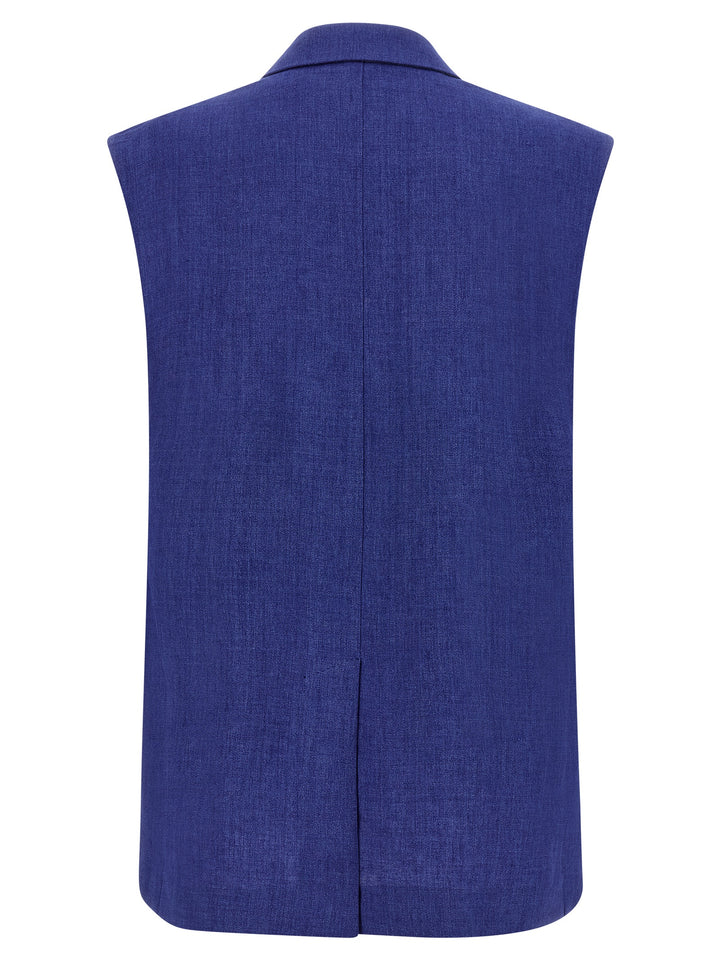 Max Mara Studio Mstaia Gilet - Blu | e49a9303eea4a922ee3e4de3fb1a0bbc1d5d907b