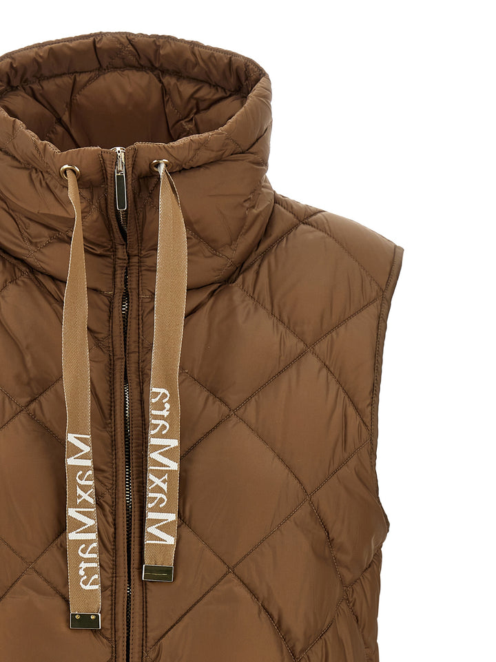 Max Mara The Cube Tregic Gilet - Marrone | 485cc45da8154461cbfa33e46abbd41076216aff
