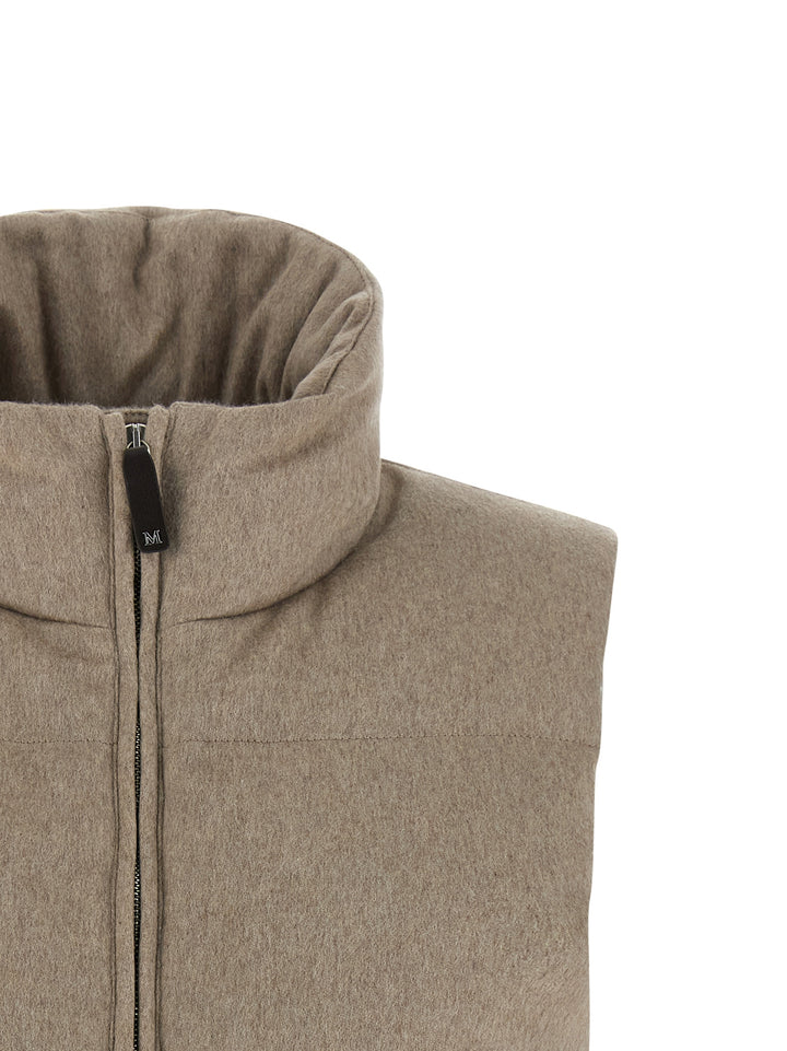 Max Mara The Cube Mtcamoroso Gilet - Beige | 4755c95a25d759d176b6b5f2ca2fc3d63ed47124