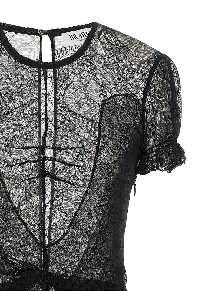 The Attico Lace Dress Abiti - Nero | 83eec2c569dc6cf9d68c8f9f4bc21651fd906640