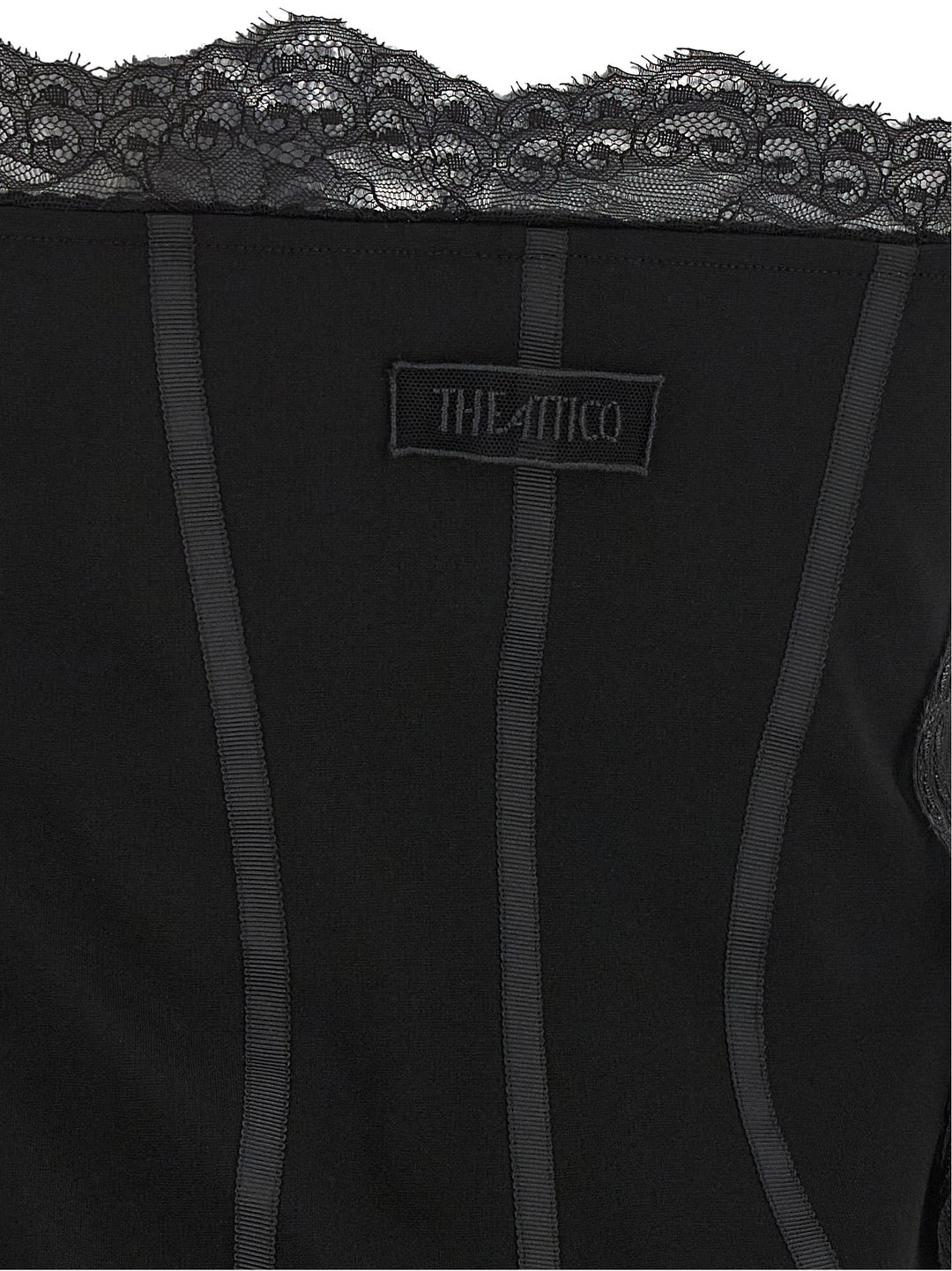 The Attico Lace And Feather Dress Abiti - Nero | 3e5c6bce683a92bcc3fa8b202a4941df6d844f49