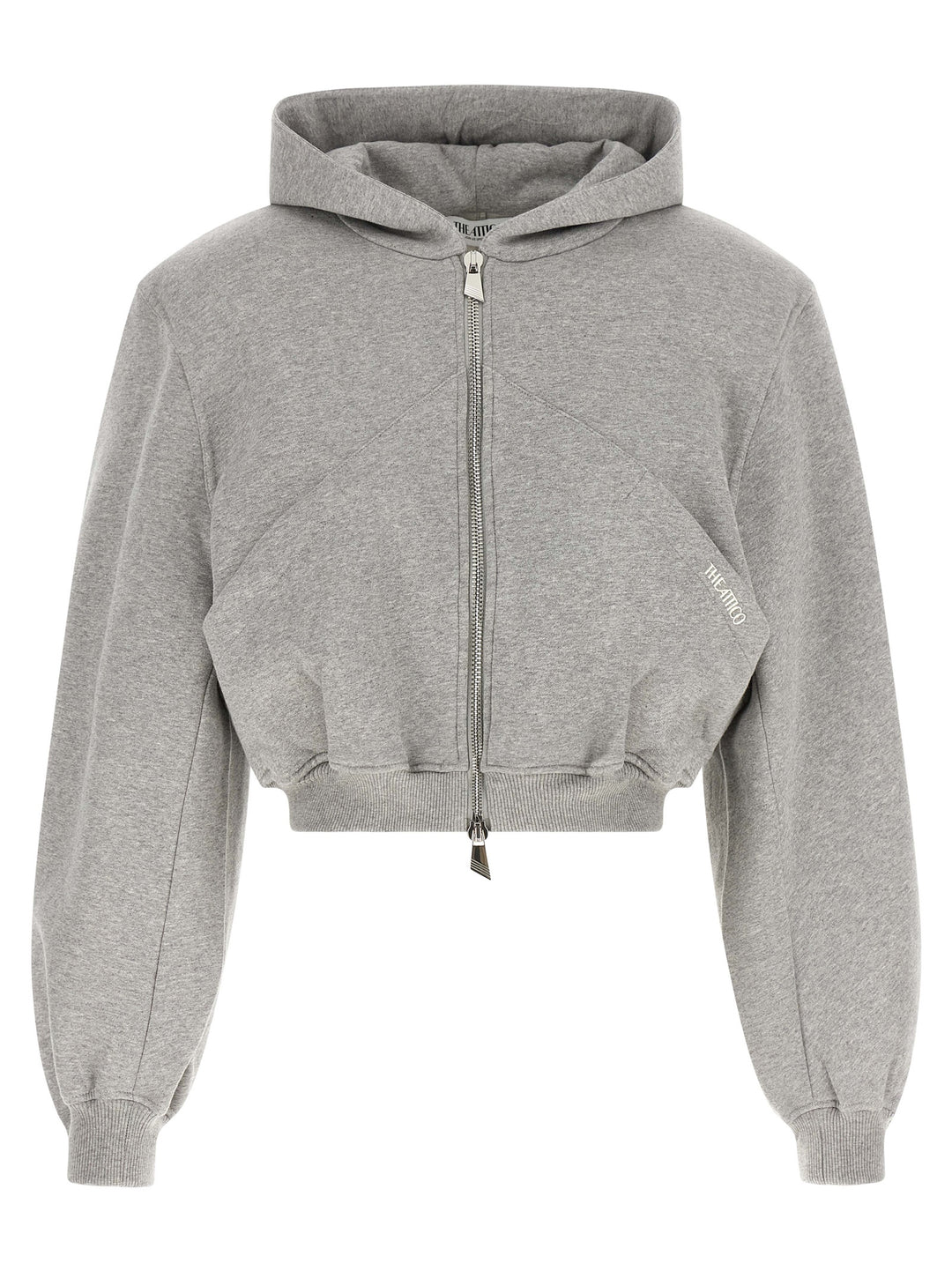 The Attico Cropped Hoodie Felpe - Grigio | e97ed36641161b8f5d0298a831de8e451dbc7f25