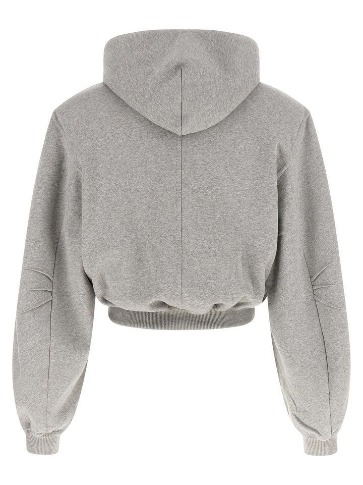 The Attico Cropped Hoodie Felpe - Grigio | ed6cea6a669b8fca56c1f152573ba6b41aa52309